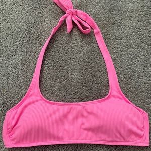 hot pink womens basic bikini top